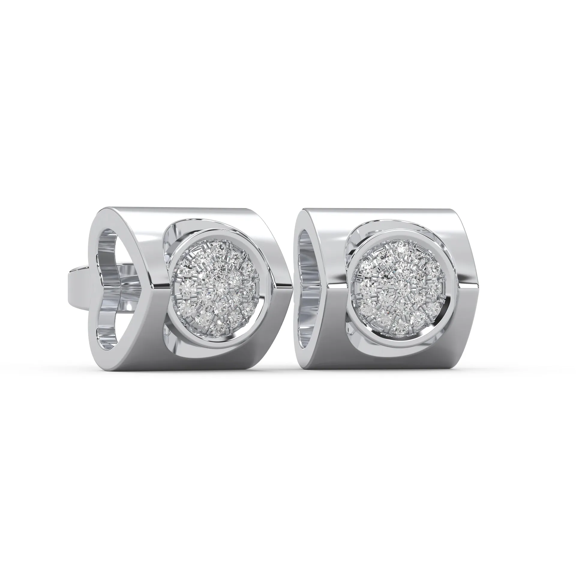 0.18 Cttw Natural Diamond Cluster Stud Earrings for Her | 925 Sterling Silver