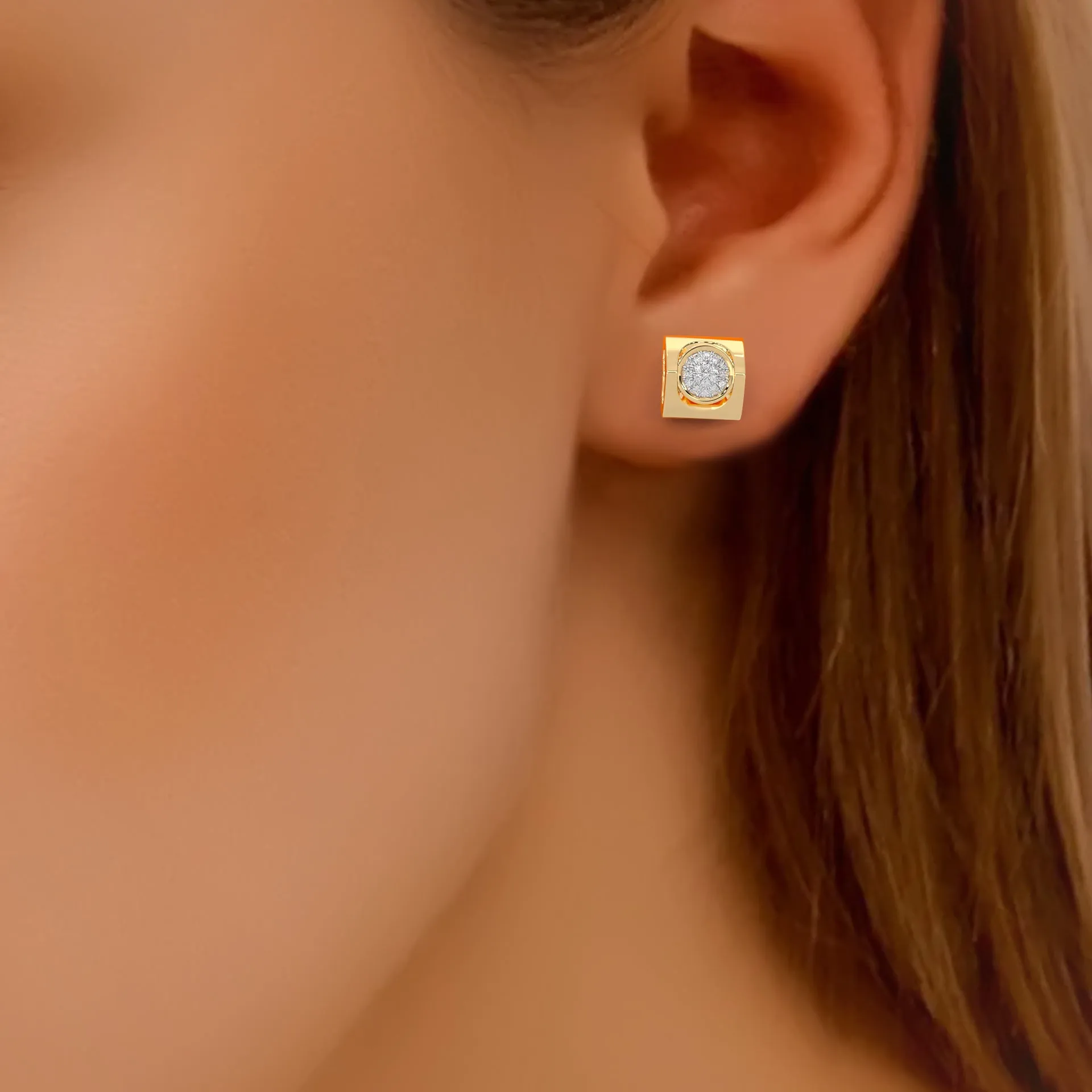 0.18 Cttw Natural Diamond Cluster Stud Earrings for Her | 925 Sterling Silver