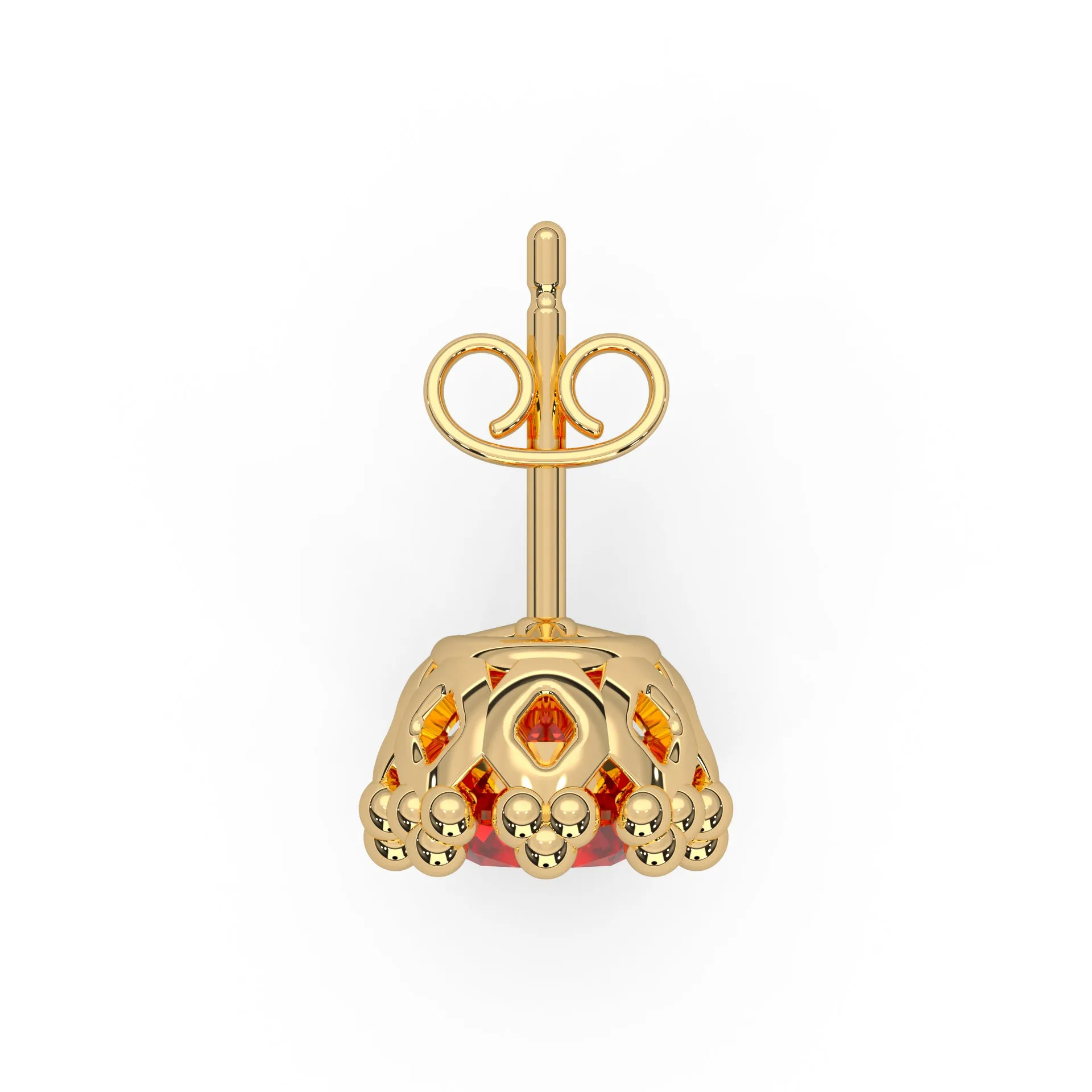 0.28 Cttw Red Garnet Stud Earrings for Women | 925 Sterling Silver