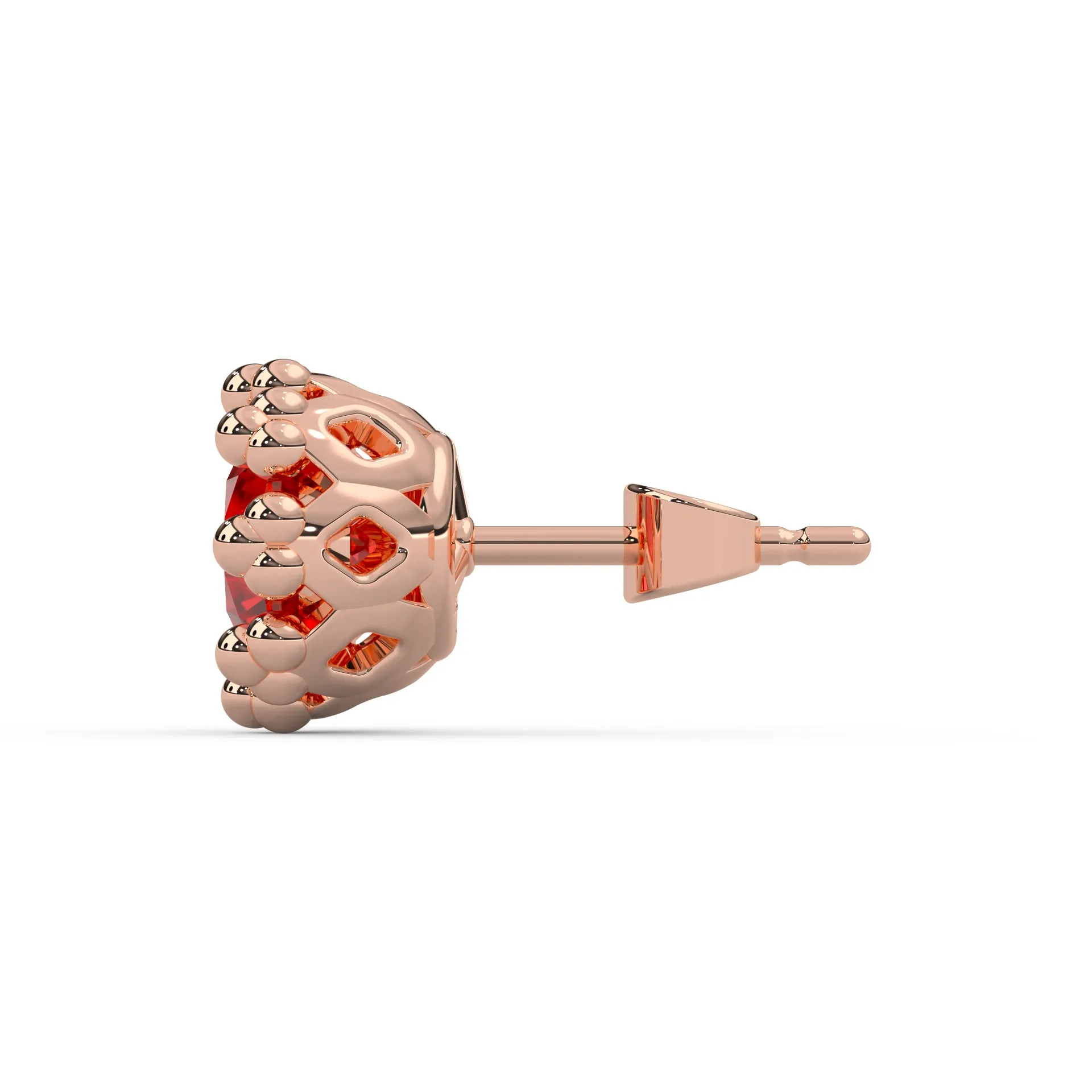 0.28 Cttw Red Garnet Stud Earrings for Women | 925 Sterling Silver