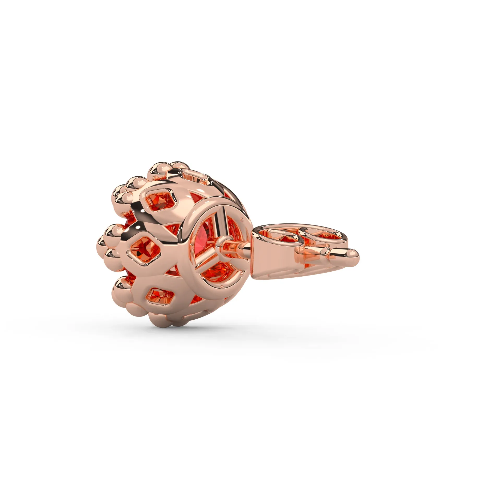 0.28 Cttw Red Garnet Stud Earrings for Women | 925 Sterling Silver