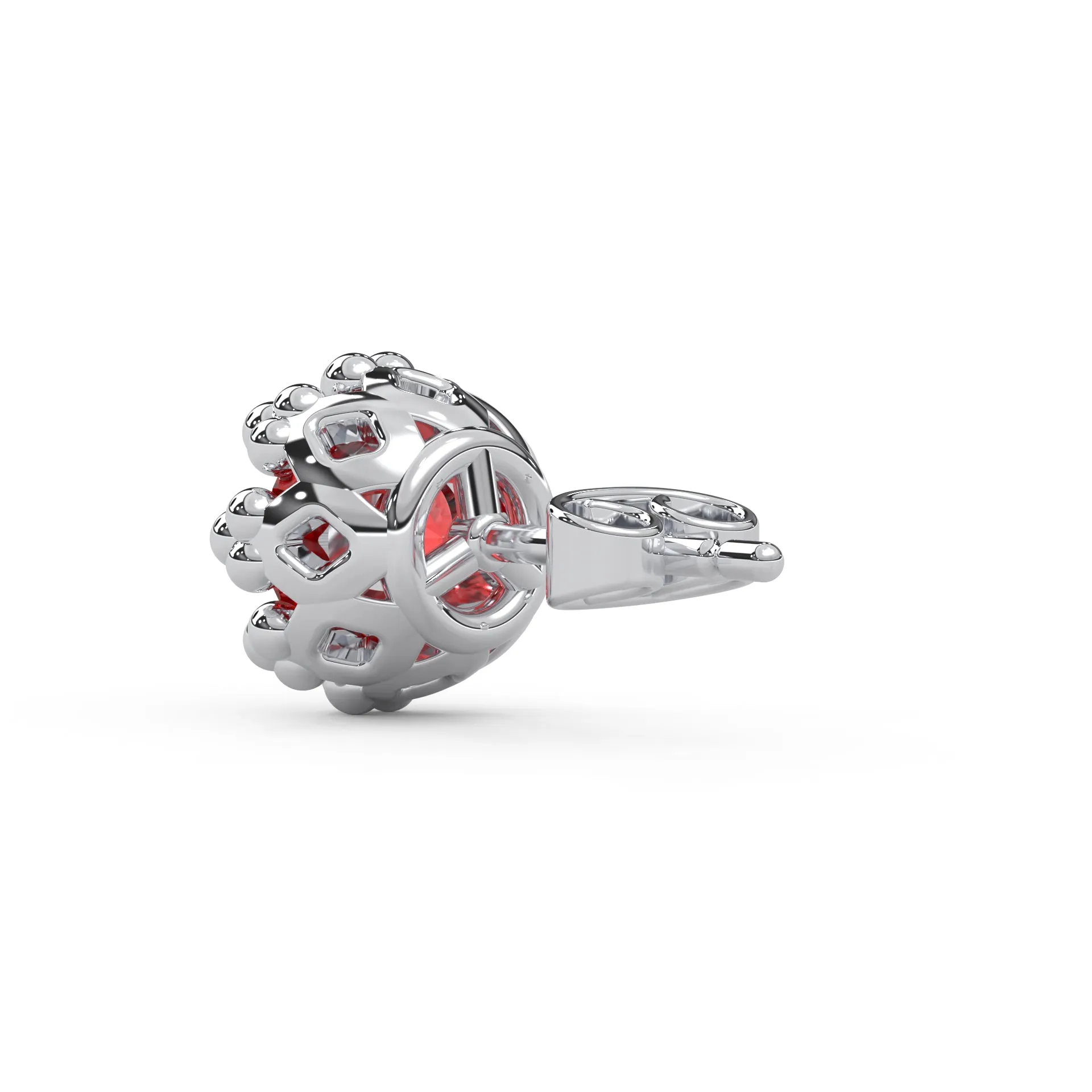 0.28 Cttw Red Garnet Stud Earrings for Women | 925 Sterling Silver
