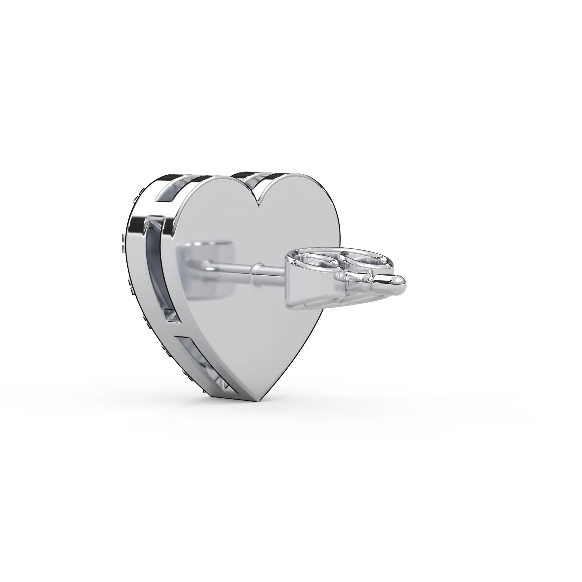 0.34 Cttw Natural Diamond Heart Shape Cluster Stud Earrings for Women | 925 Sterling Silver