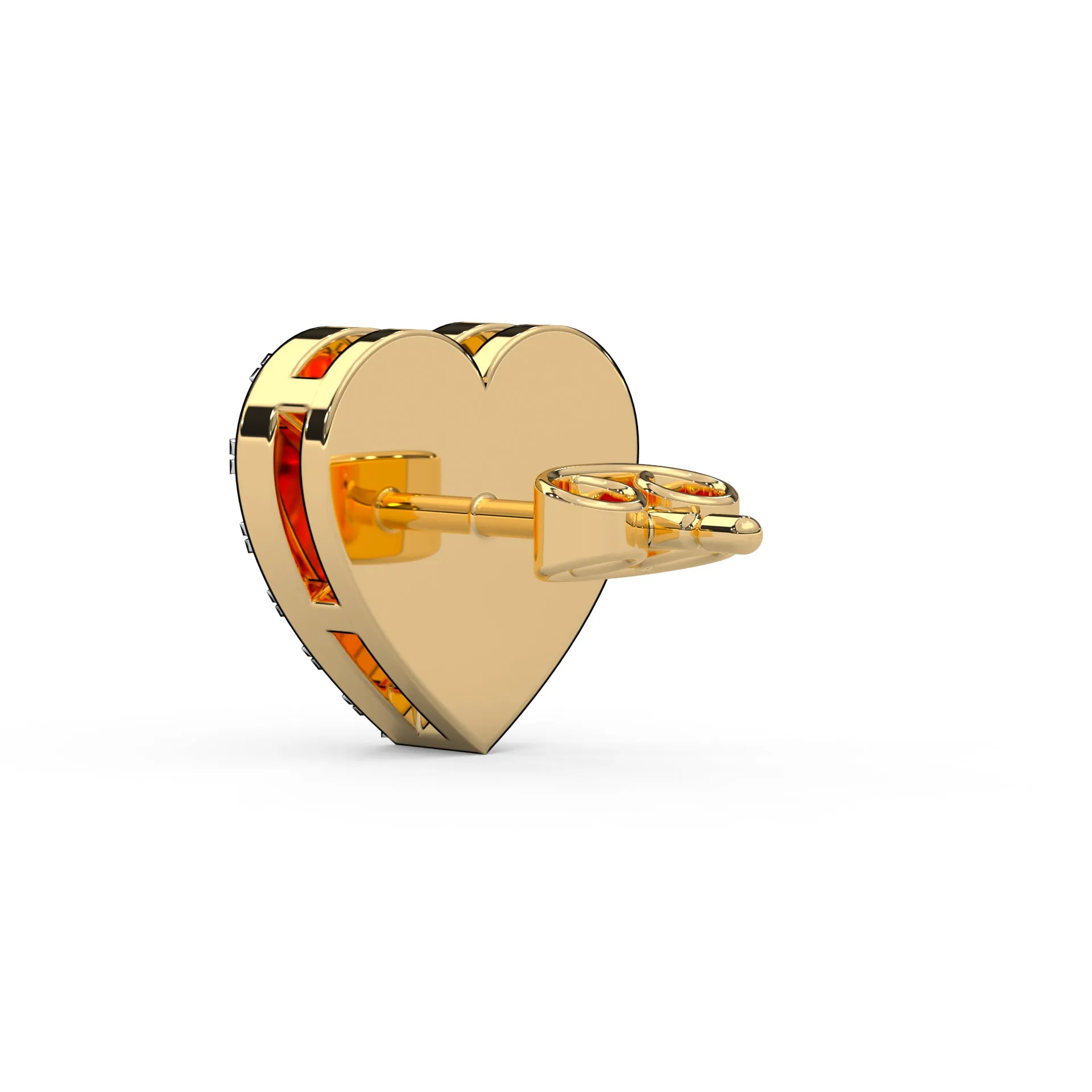 0.34 Cttw Natural Diamond Heart Shape Cluster Stud Earrings for Women | 925 Sterling Silver
