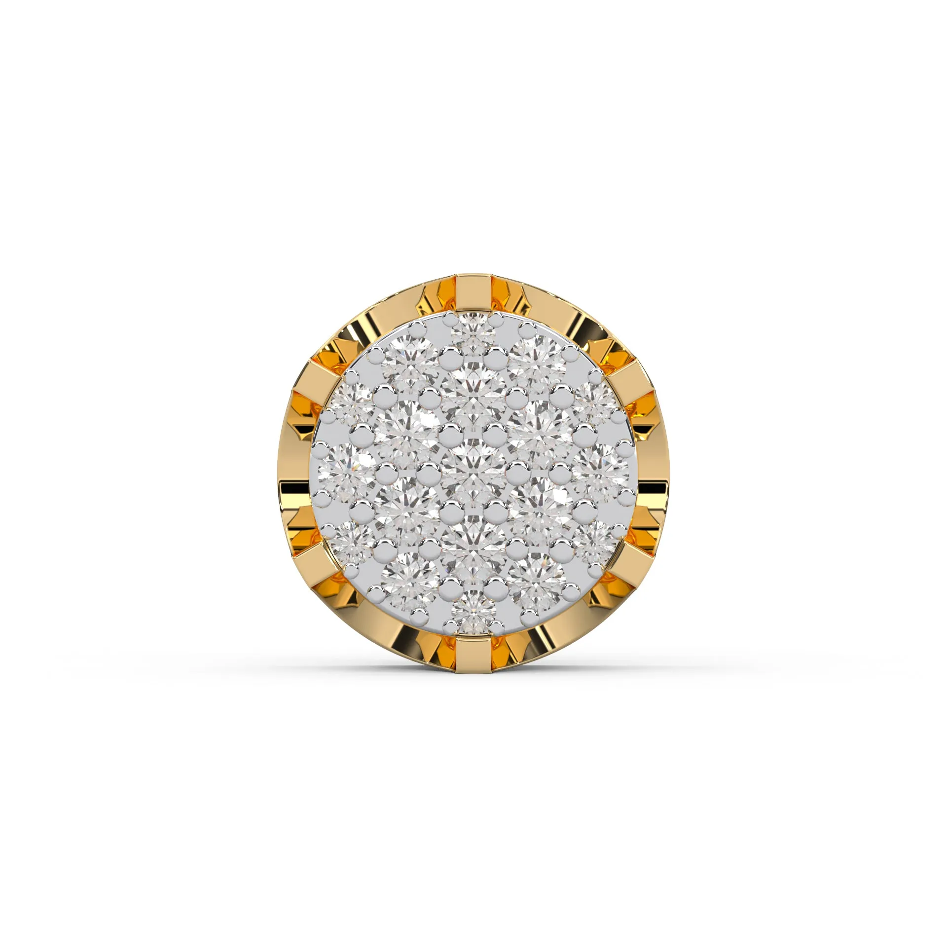 0.44 Cttw Natural Diamond Prong-Set Cluster Stud Earrings For Women | 925 Sterling Silver