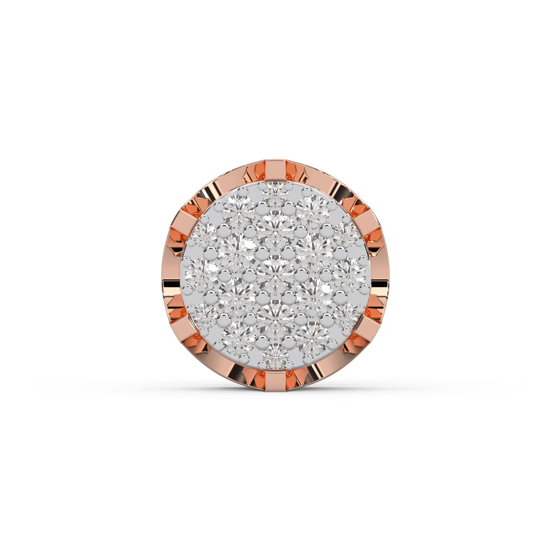 0.44 Cttw Natural Diamond Prong-Set Cluster Stud Earrings For Women | 925 Sterling Silver