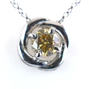 0.60 Cts Elegant Champagne Diamond Pendant In latest Style For Gifting.