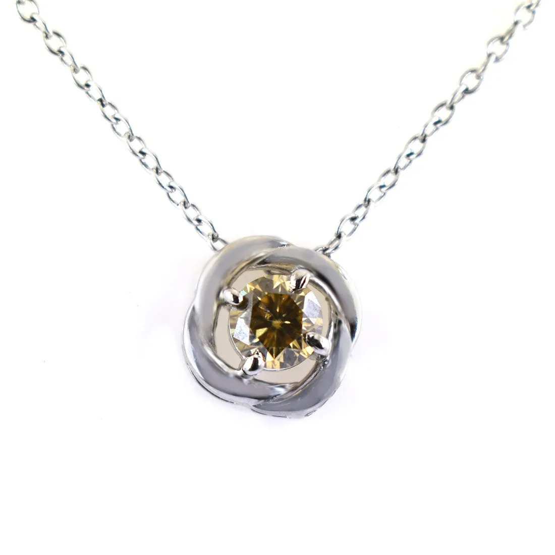 0.60 Cts Elegant Champagne Diamond Pendant In latest Style For Gifting.