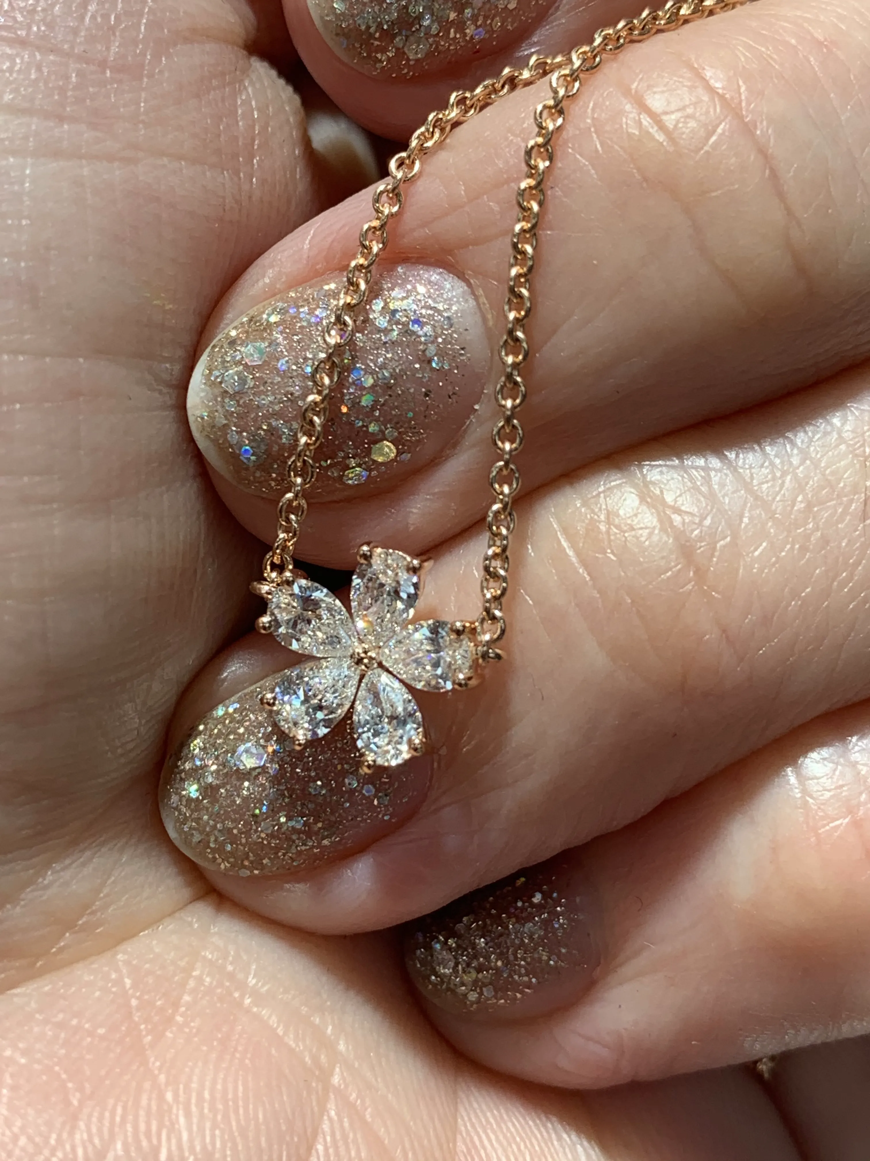 0.65CT TW Pear Shape Diamond Pendant Necklace