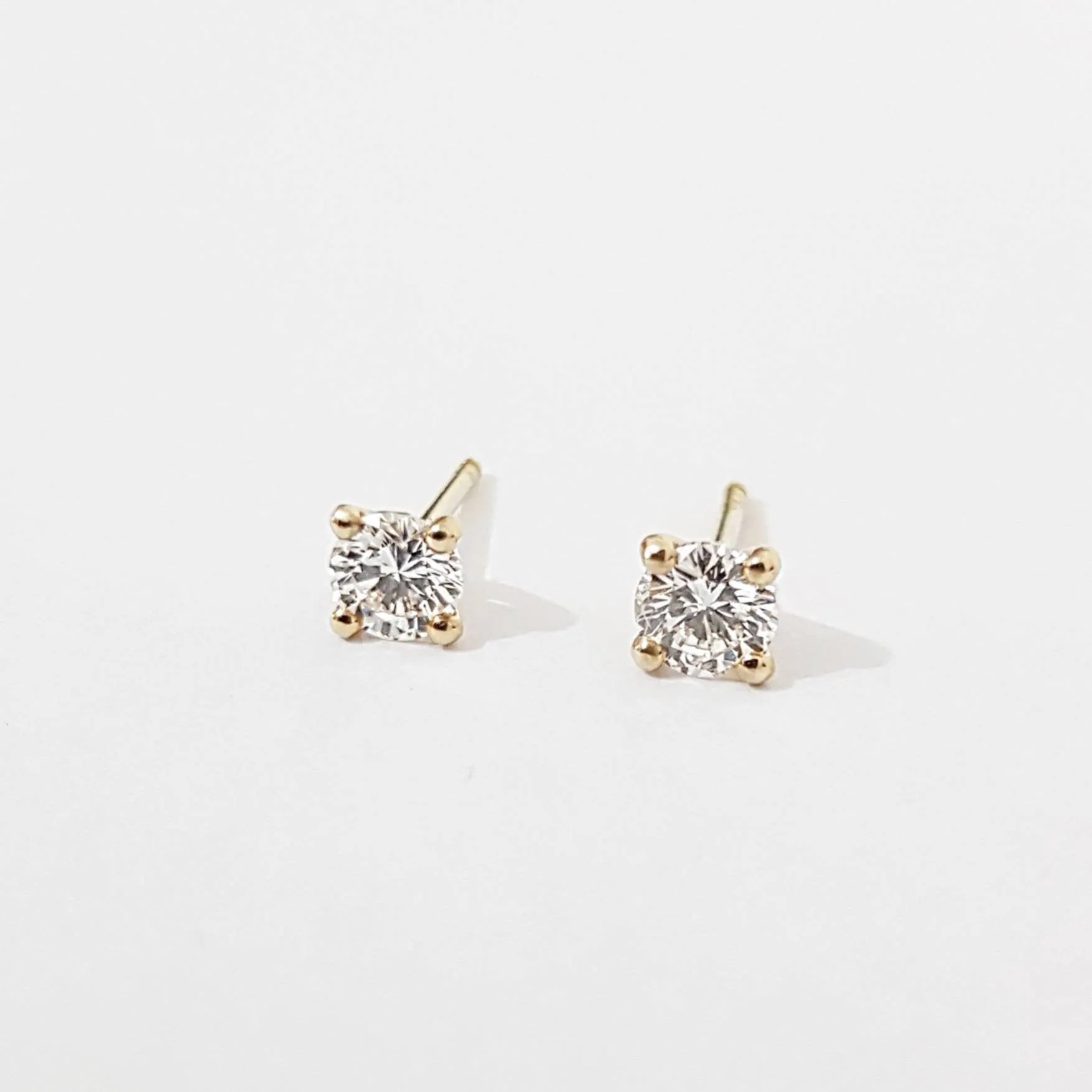 0.70 Carat Lab Grown Diamond 14K Gold Stud Earrings