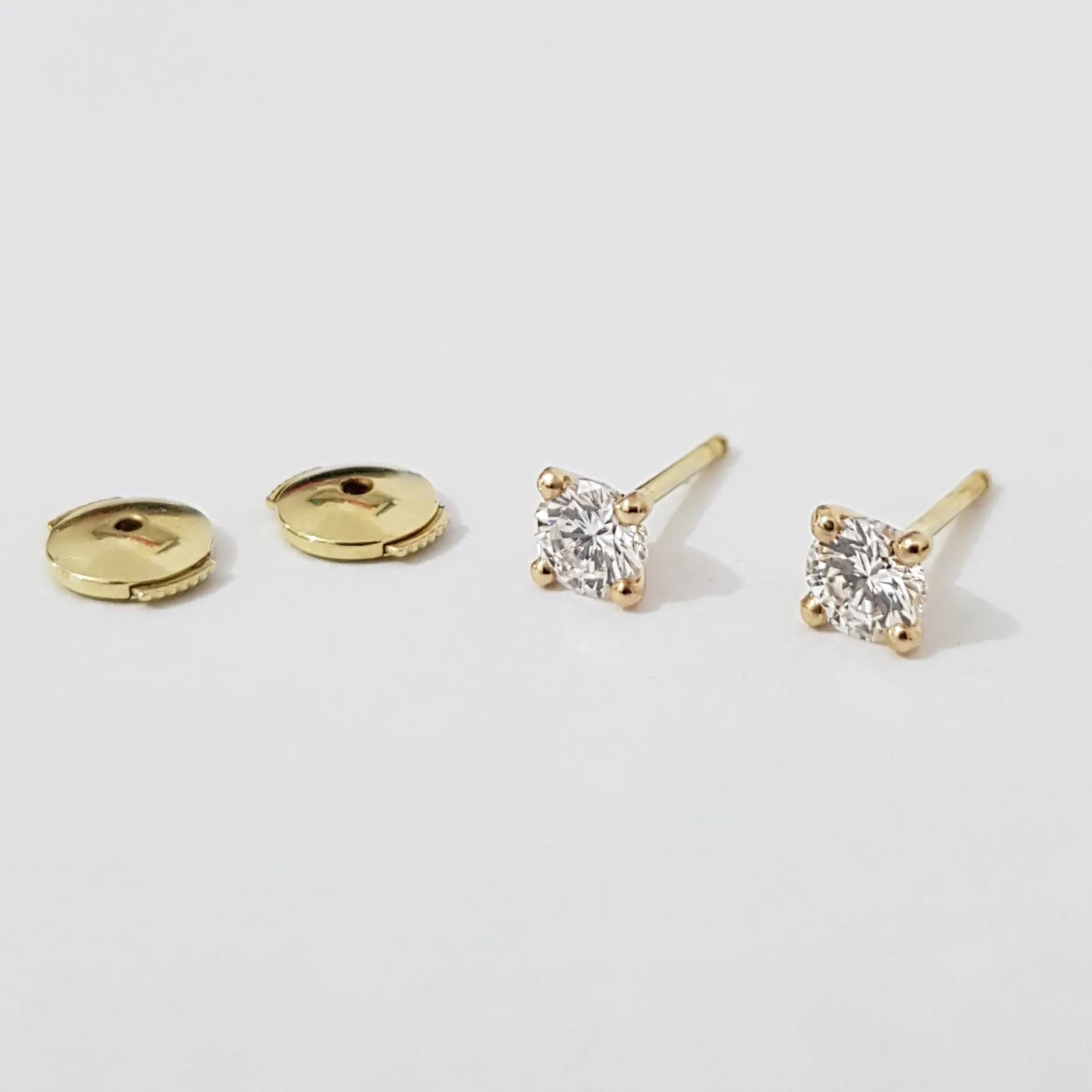 0.70 Carat Lab Grown Diamond 14K Gold Stud Earrings