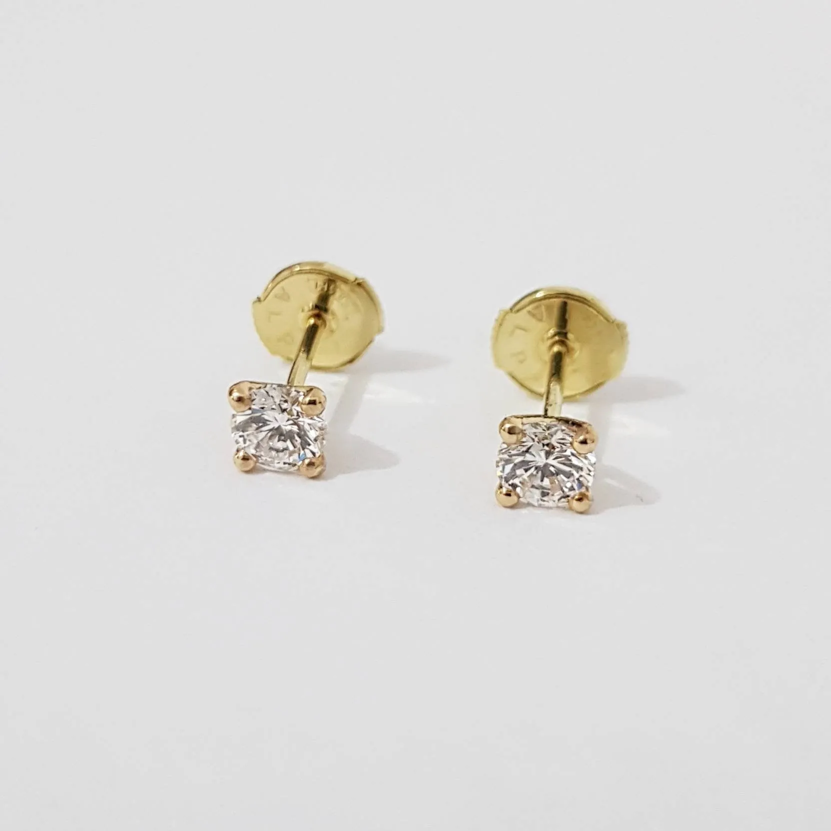 0.70 Carat Lab Grown Diamond 14K Gold Stud Earrings