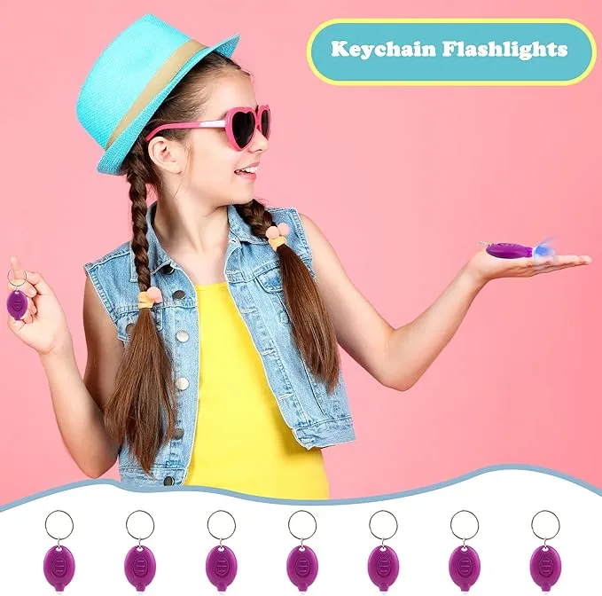 10 Pack Led Flashlight Keychain Bulk Portable Ultra Bright Mini Flashlight Keychain Small Flashlight Key Ring for Outdoor Camping Hiking Activity and Emergency Lighting
