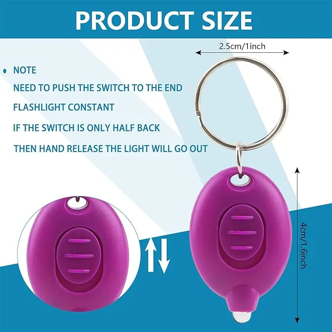 10 Pack Led Flashlight Keychain Bulk Portable Ultra Bright Mini Flashlight Keychain Small Flashlight Key Ring for Outdoor Camping Hiking Activity and Emergency Lighting