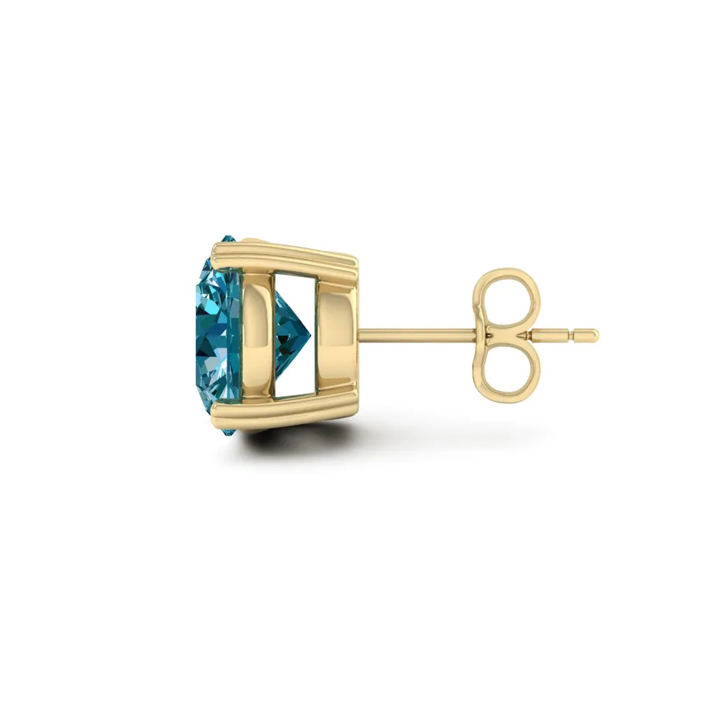 1.00 d.e.w cts 5mm Round Lyra Moissanite Stud Earrings