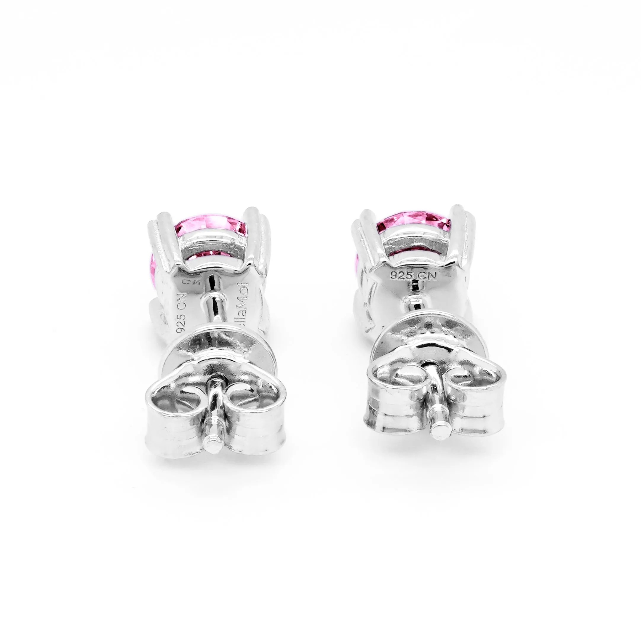 1.00 d.e.w cts 5mm Round Lyra Moissanite Stud Earrings