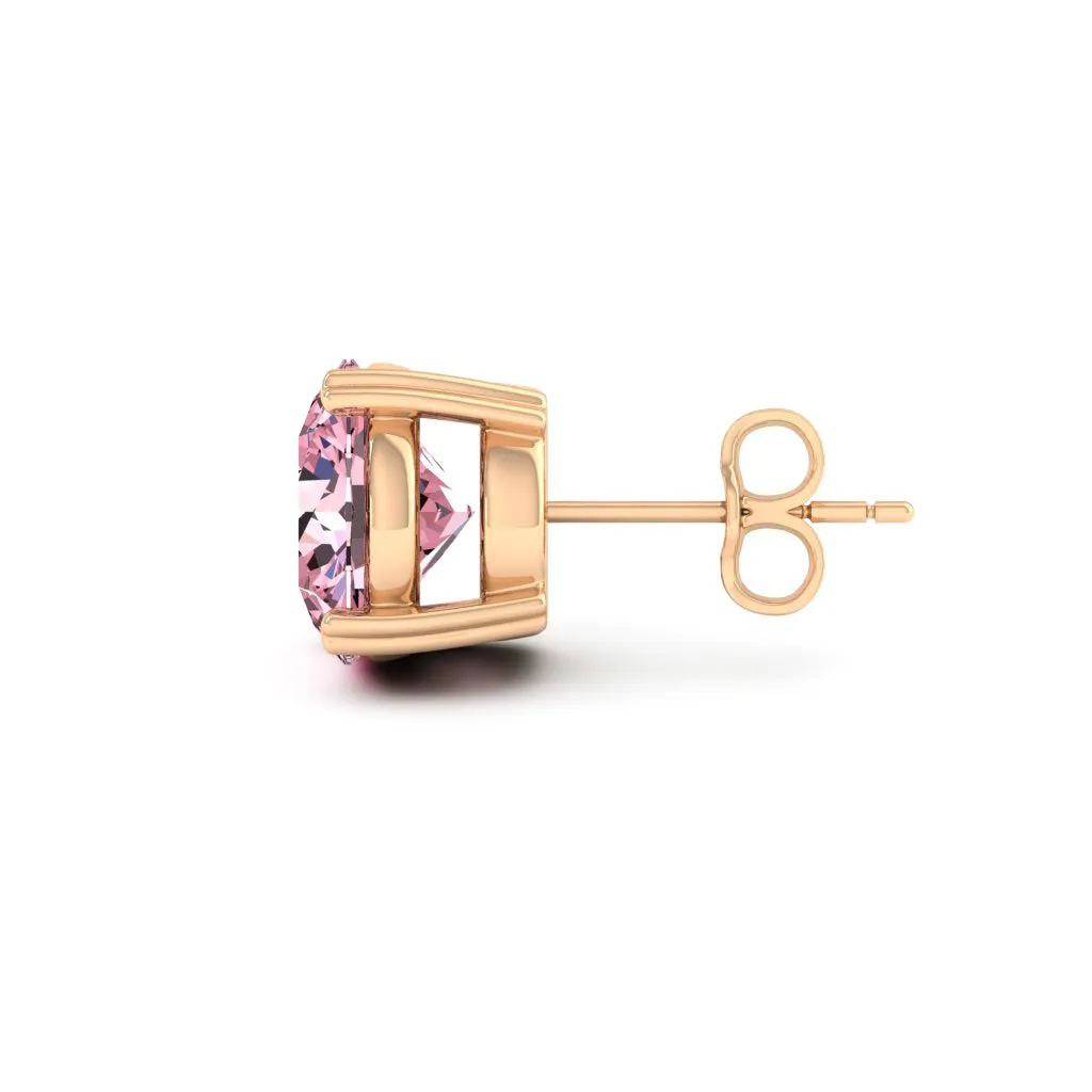 1.00 d.e.w cts 5mm Round Lyra Moissanite Stud Earrings