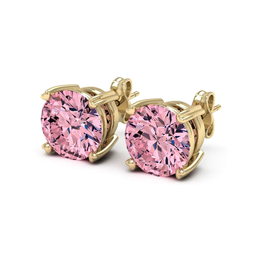 1.00 d.e.w cts 5mm Round Lyra Moissanite Stud Earrings