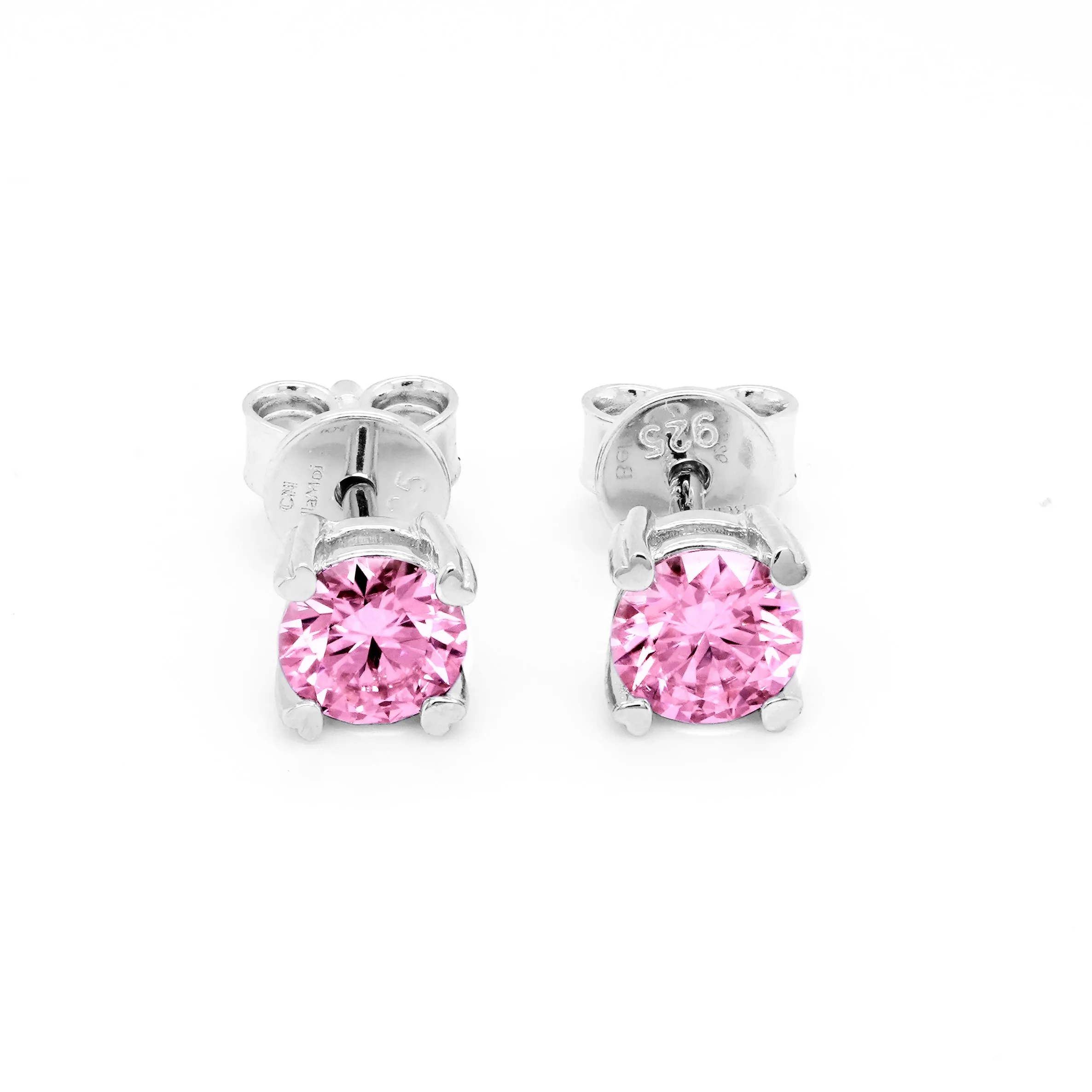 1.00 d.e.w cts 5mm Round Lyra Moissanite Stud Earrings