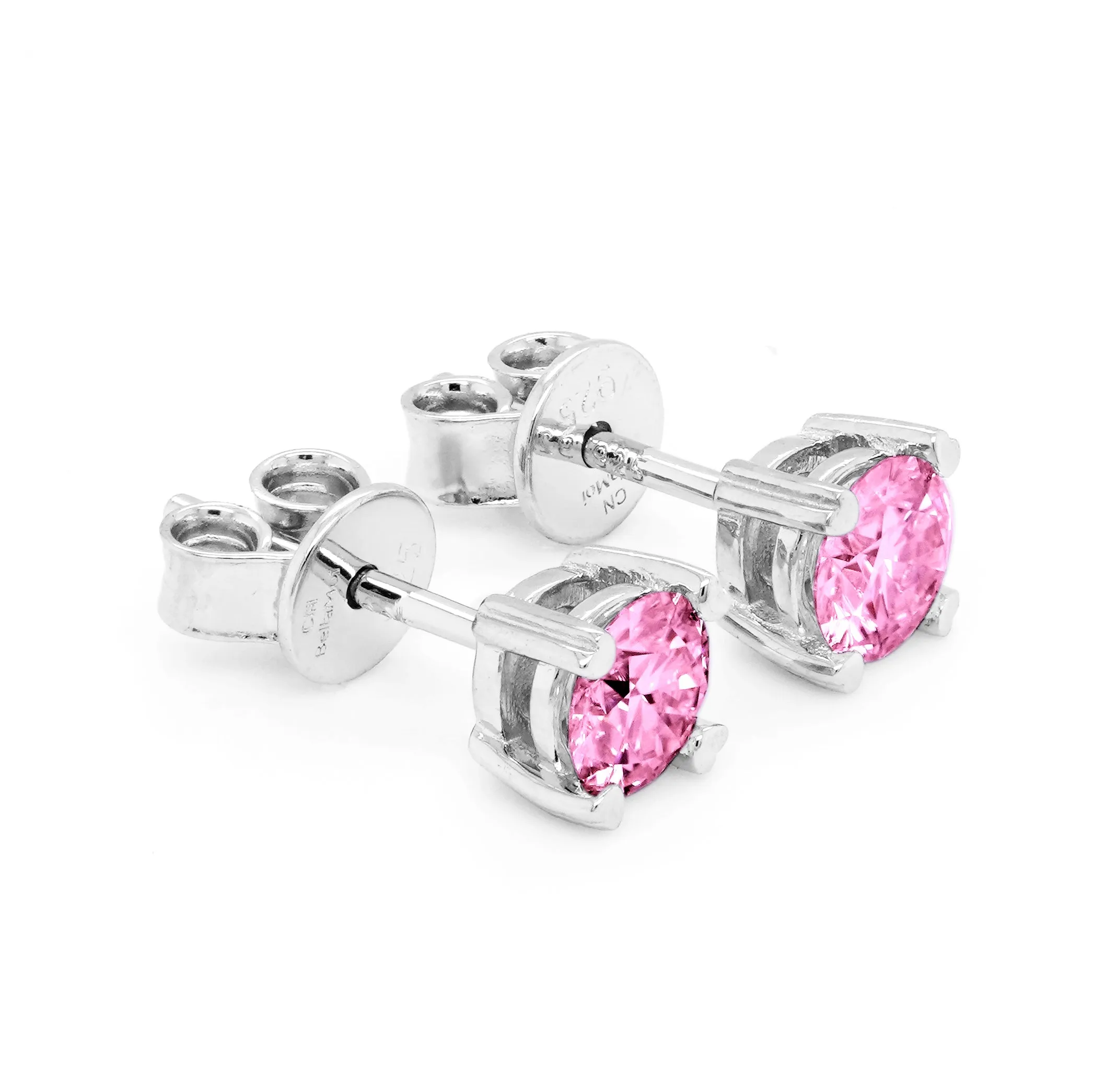 1.00 d.e.w cts 5mm Round Lyra Moissanite Stud Earrings