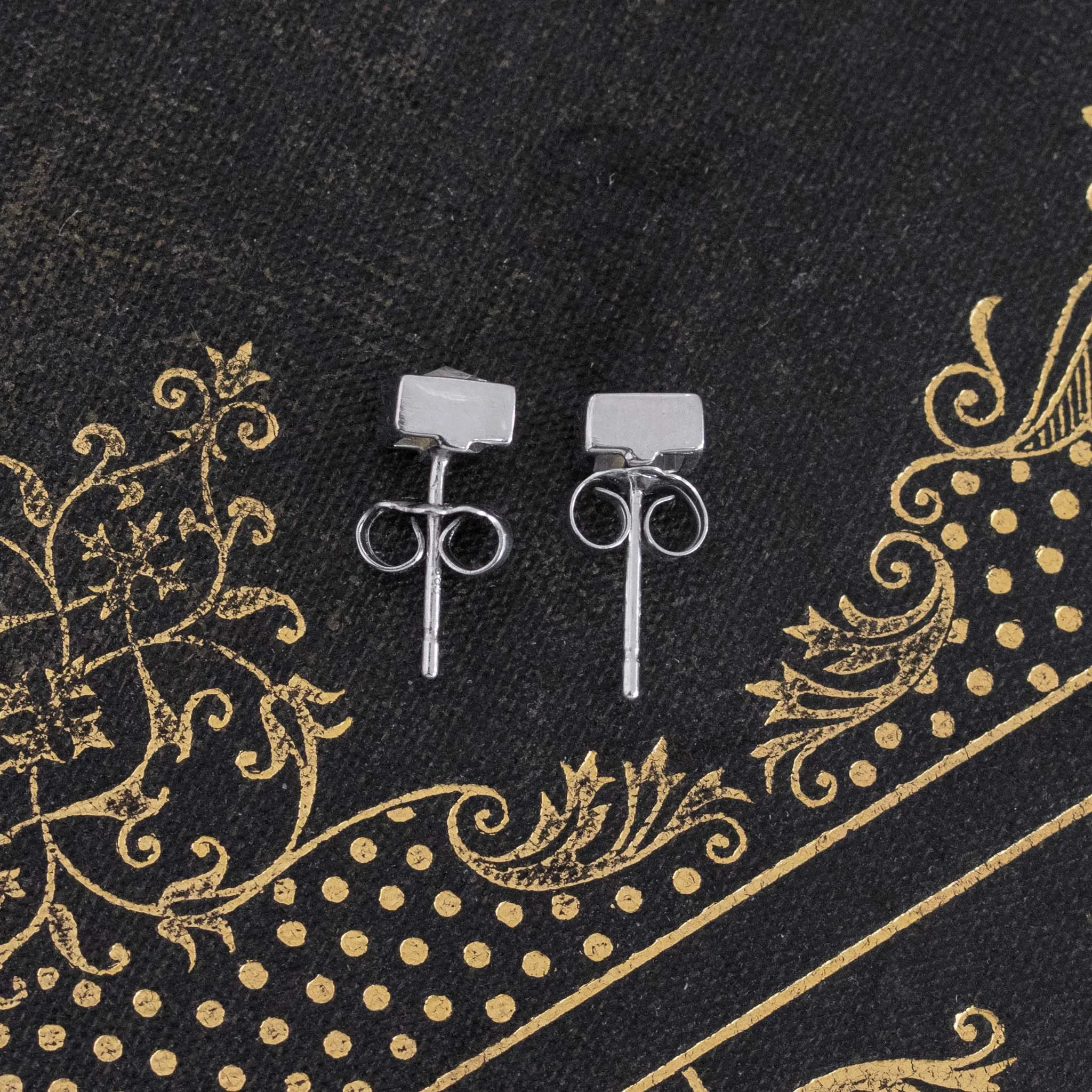 1.00ctw Point Cut Diamond Bezel Earrings