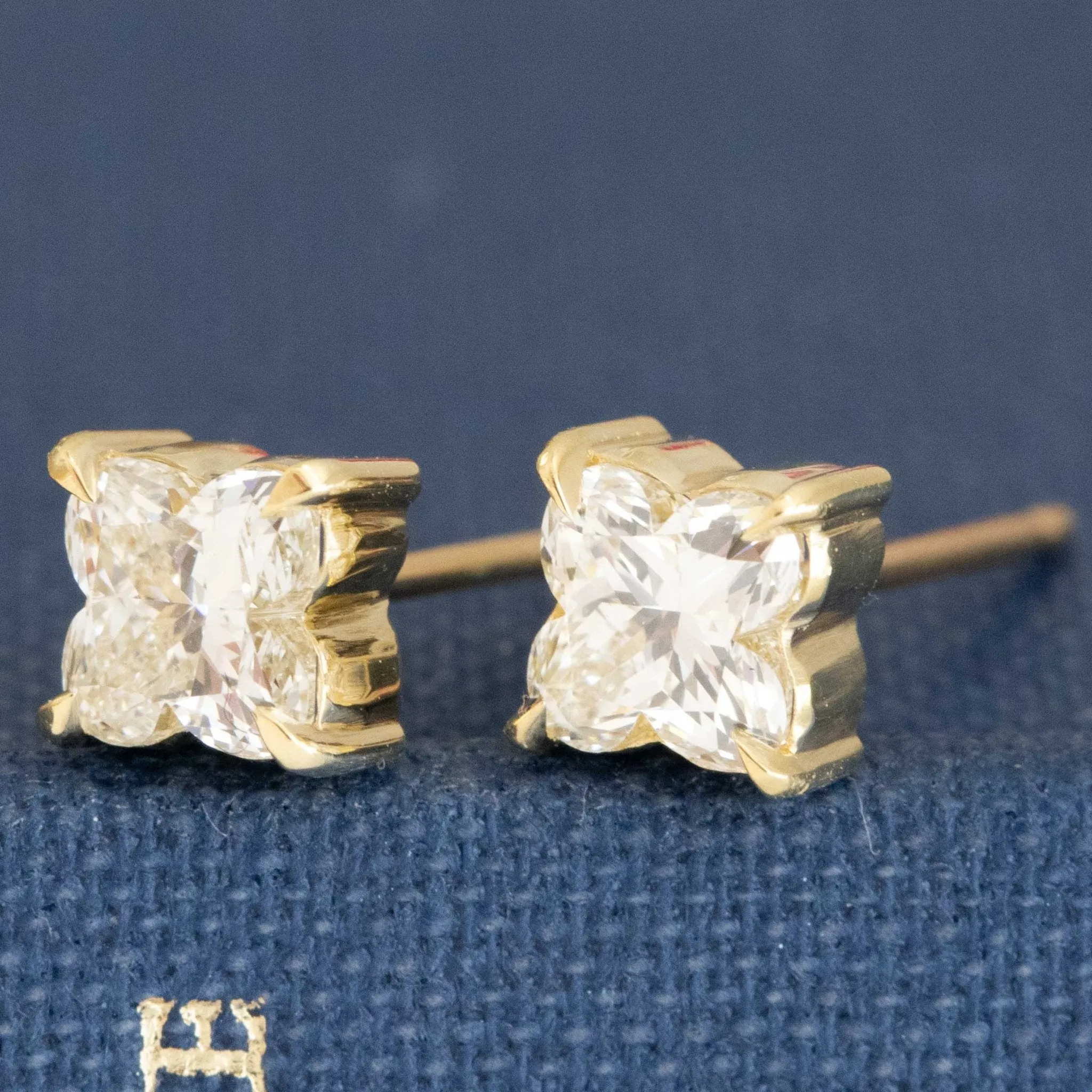 1.01ctw Lily Cut Diamond Stud Earrings