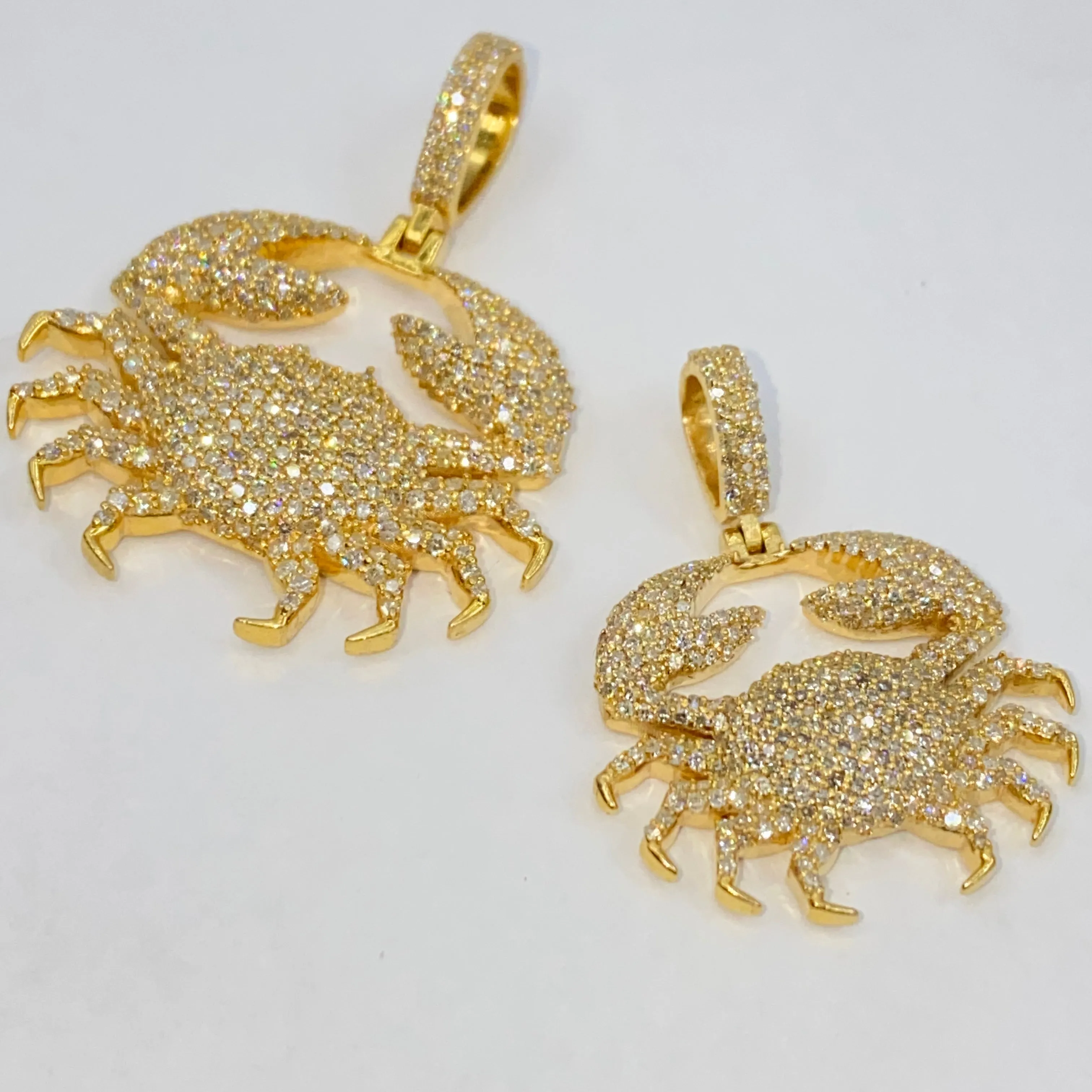 10K Cancer Crab Diamond Pendant