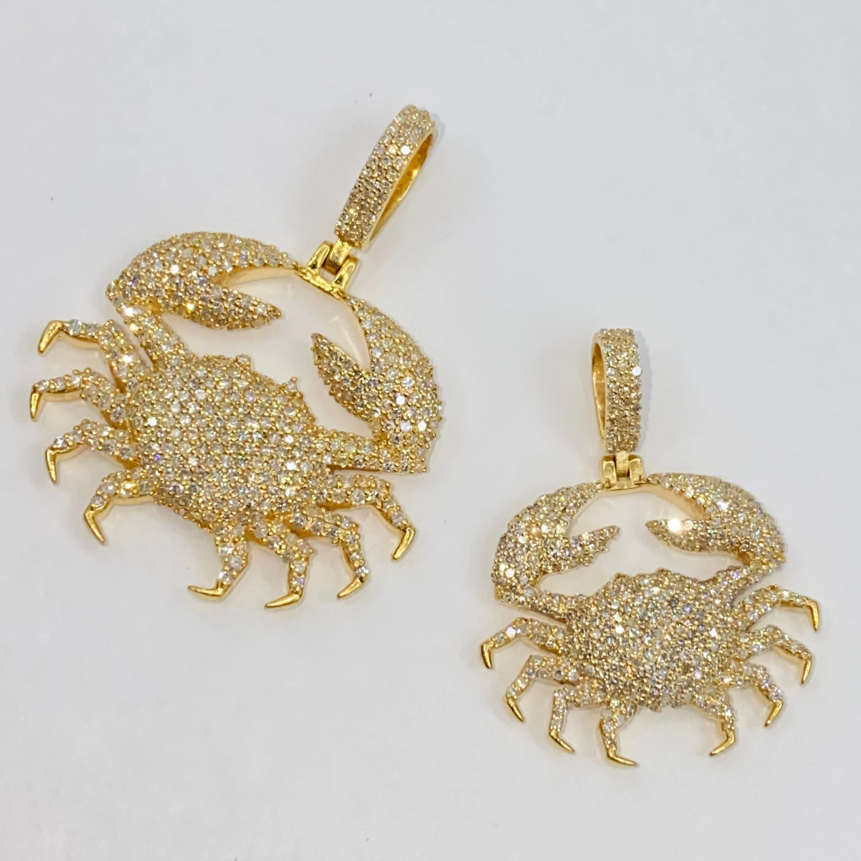 10K Cancer Crab Diamond Pendant