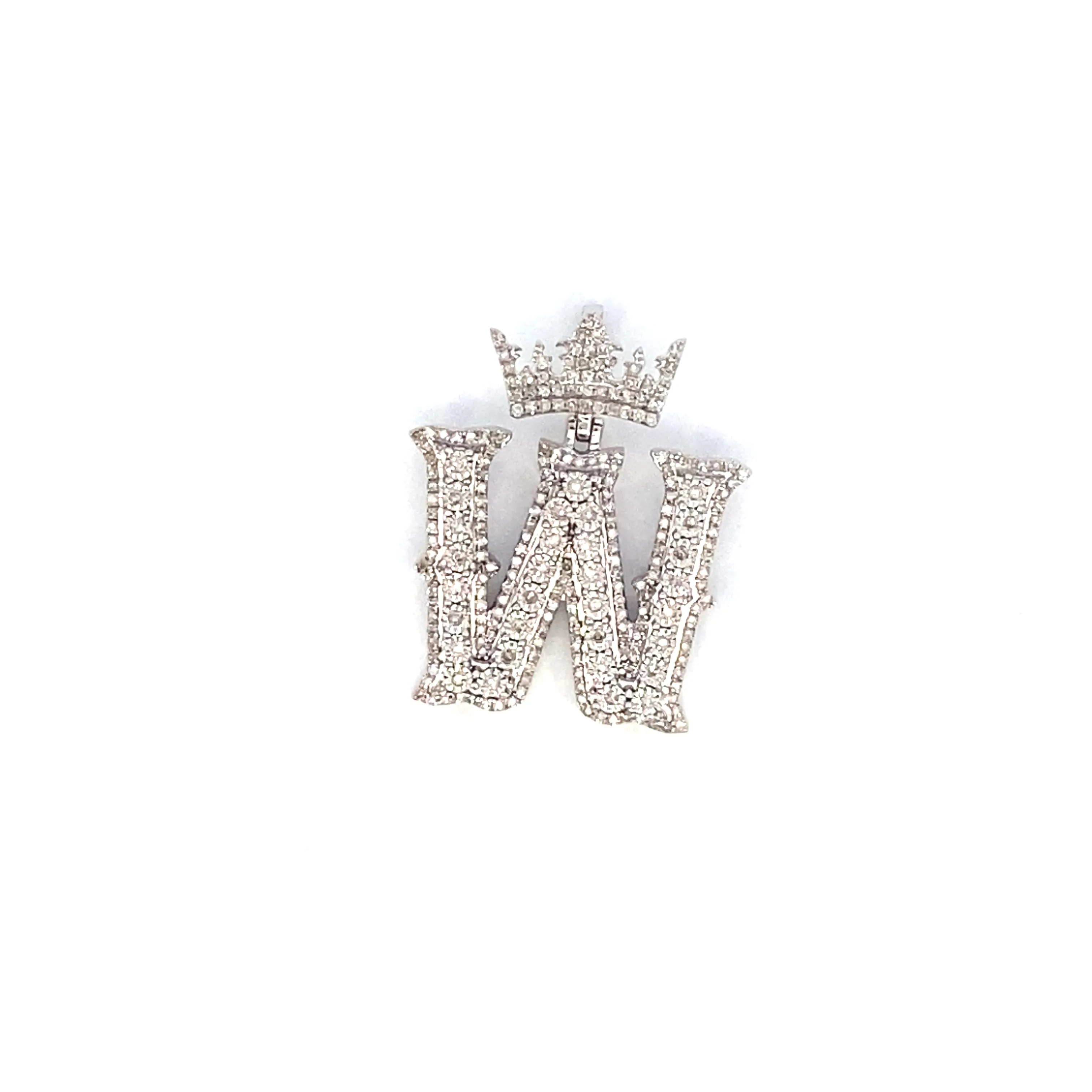 10K Popular Crown Initial Pendant
