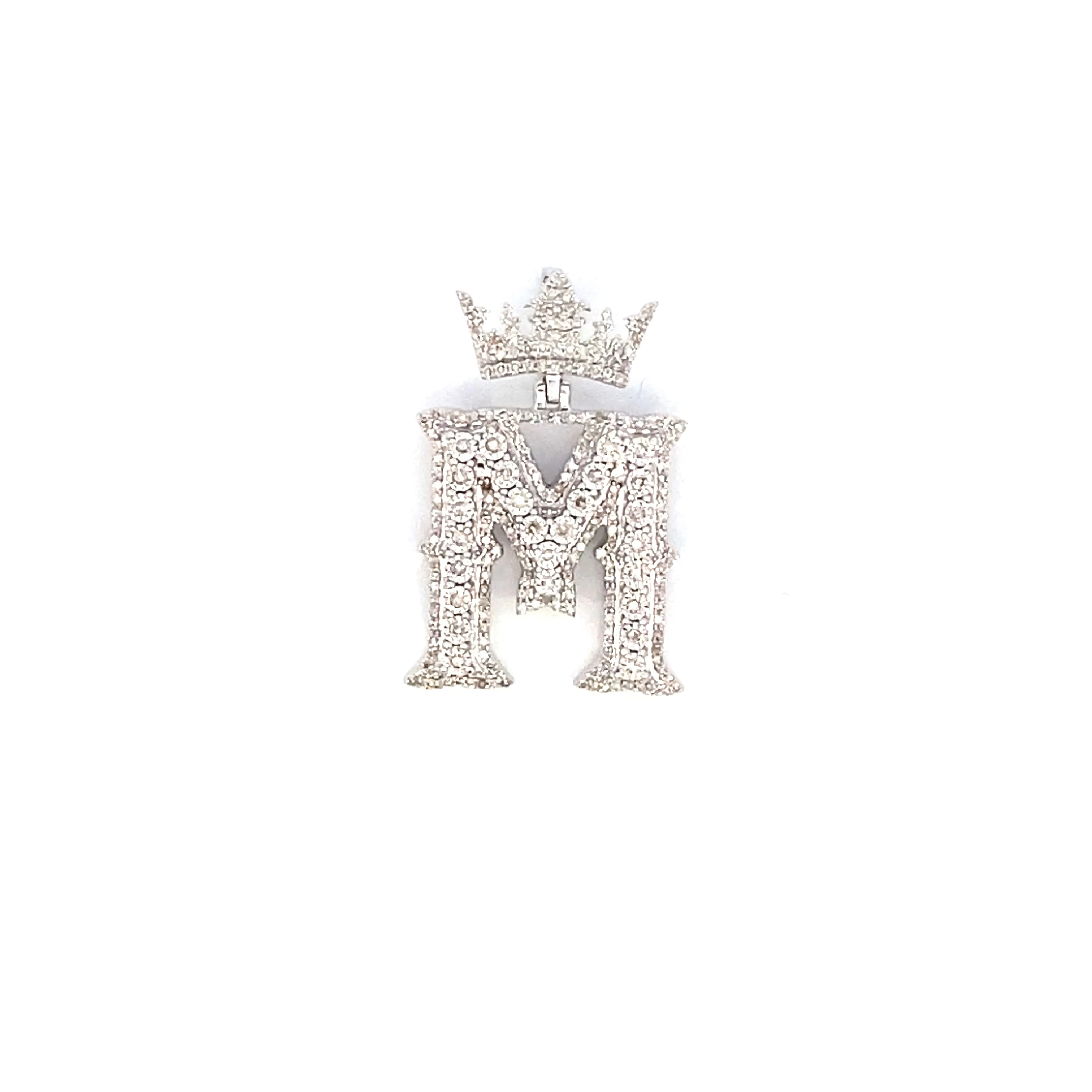 10K Popular Crown Initial Pendant