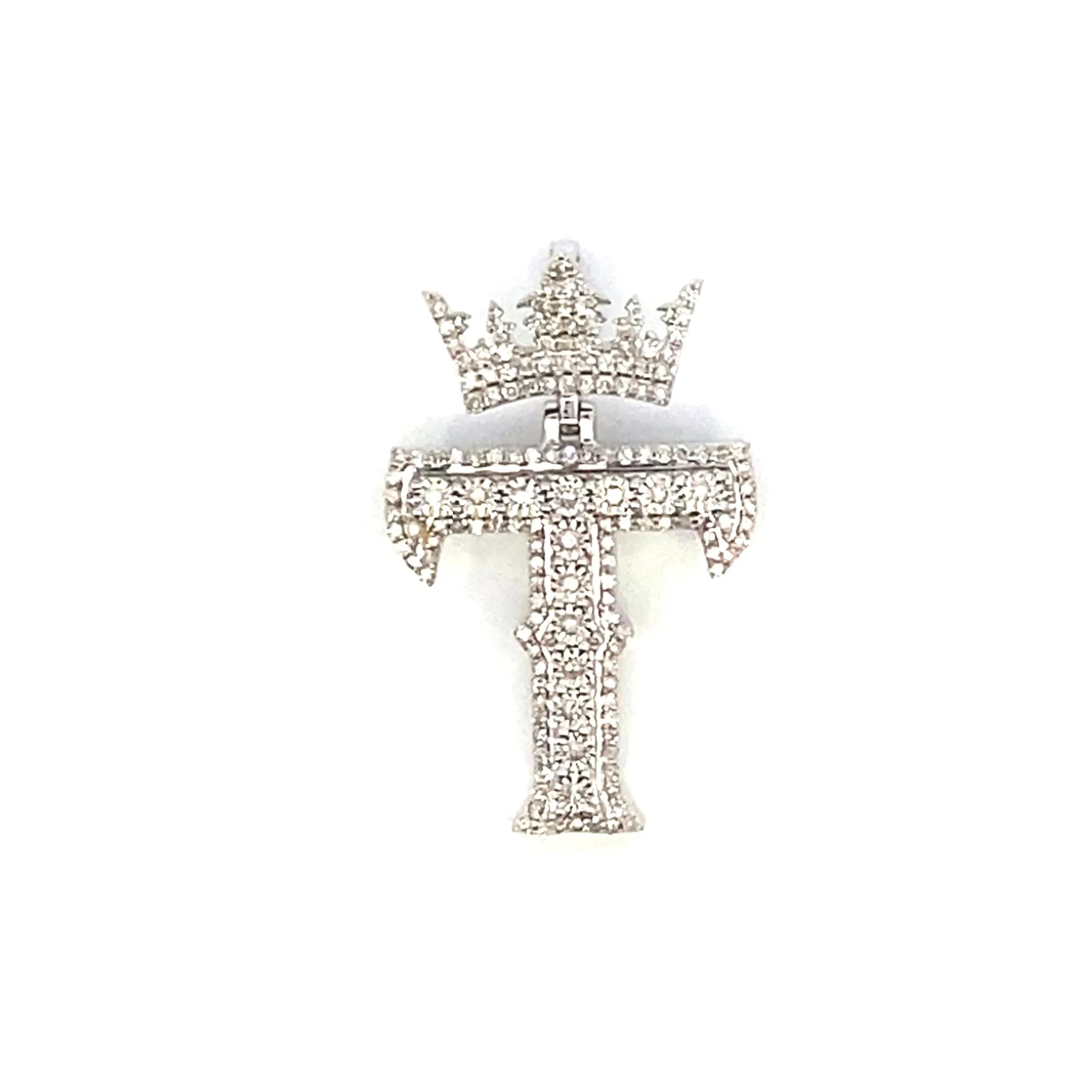 10K Popular Crown Initial Pendant