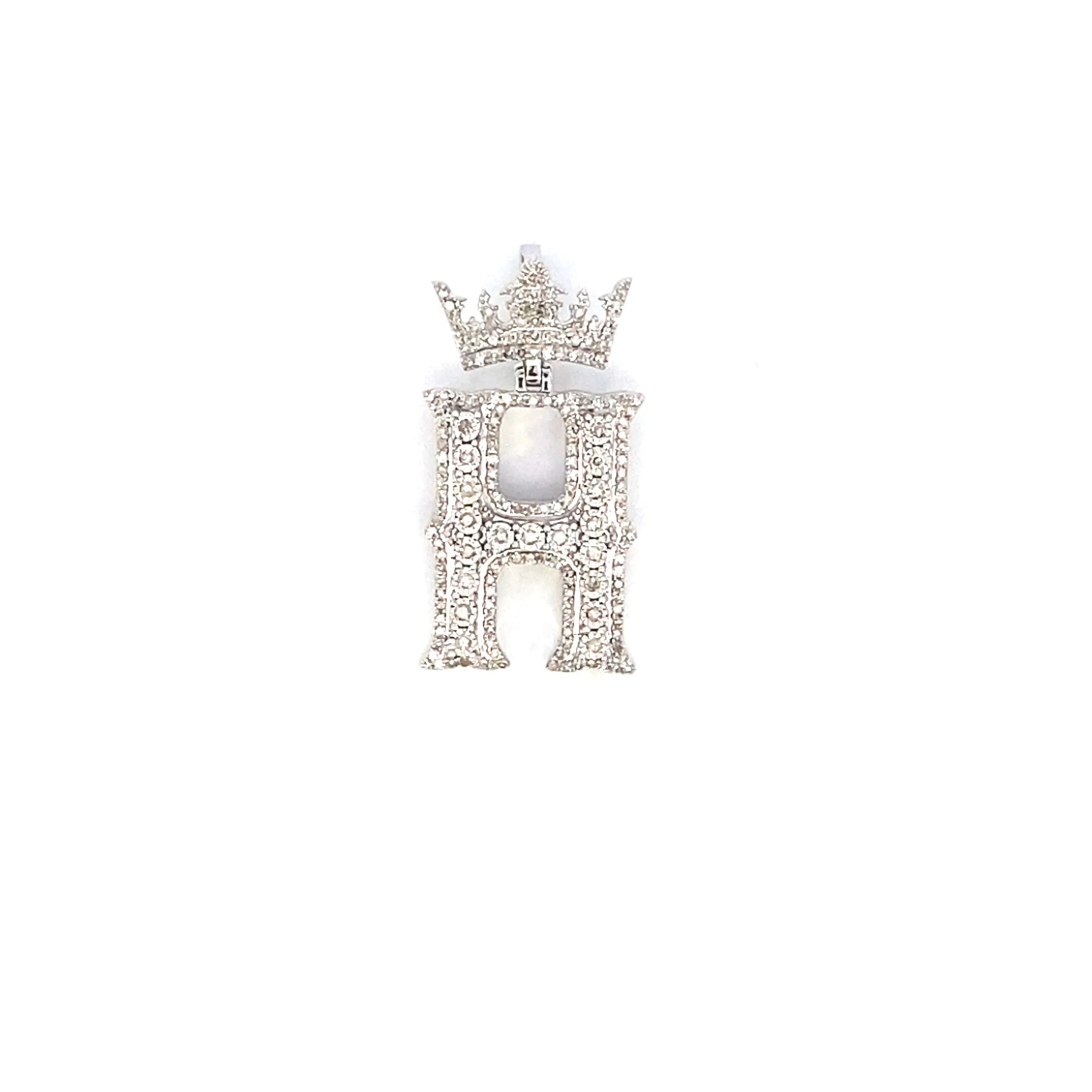 10K Popular Crown Initial Pendant