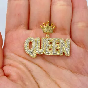 10K Royalty Name Plate Diamond Pendant