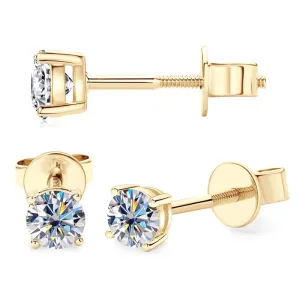 10k Solid Gold 0.3 Ct Diamond Stud Earrings