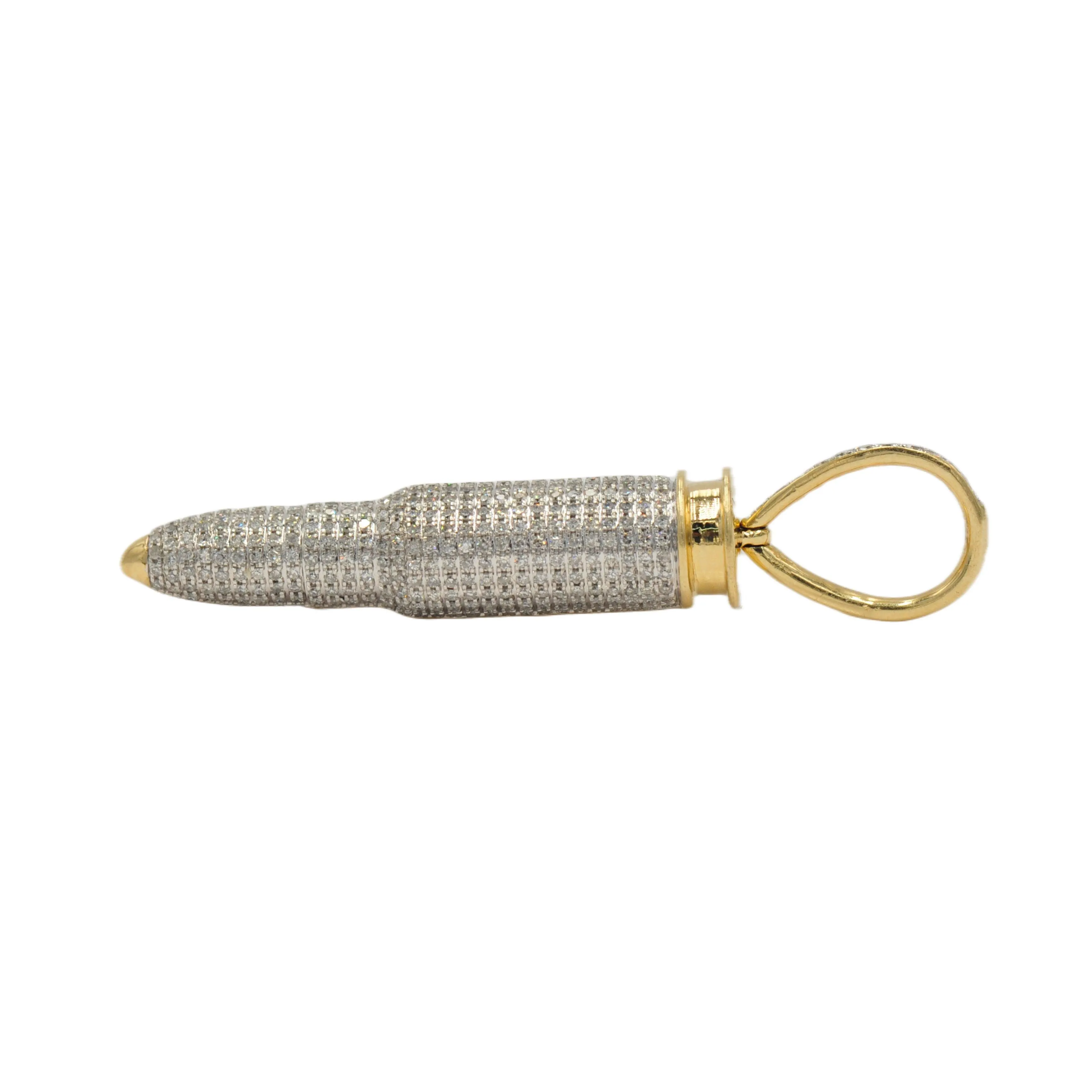 10k Yellow Gold Bullet Case Pendant 1.54ct