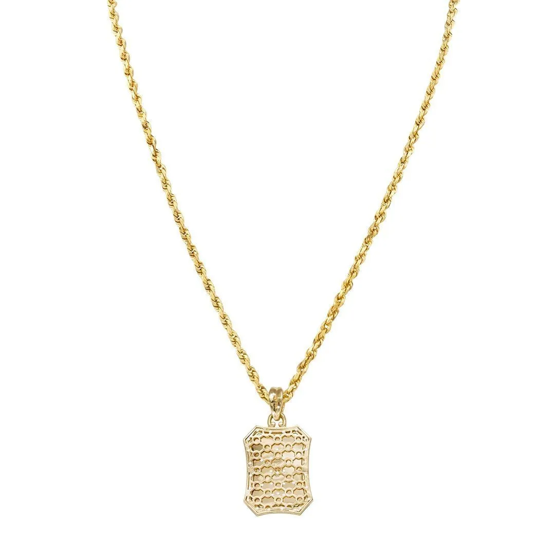 10k Yellow Gold Diamond Dollar Sign Pendant 0.25 Ctw