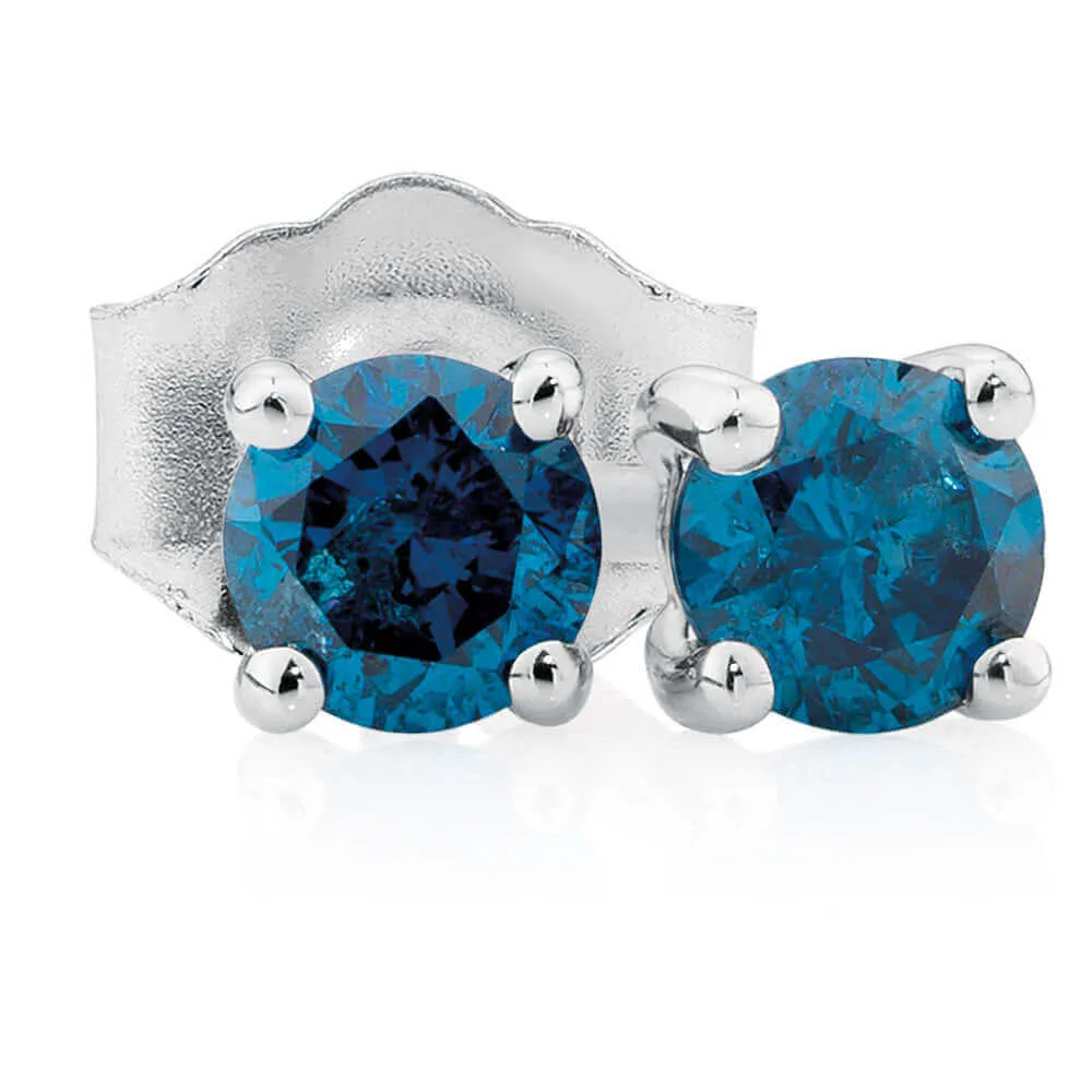 1/10ct 14k Gold Color Diamond Stud Earrings (Available in 7 color)