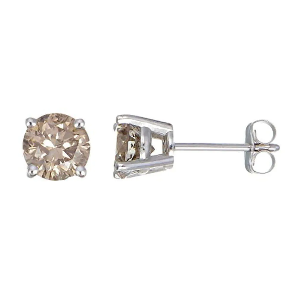 1/10ct 14k Gold Color Diamond Stud Earrings (Available in 7 color)