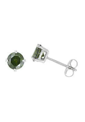 1/10ct 14k Gold Color Diamond Stud Earrings (Available in 7 color)
