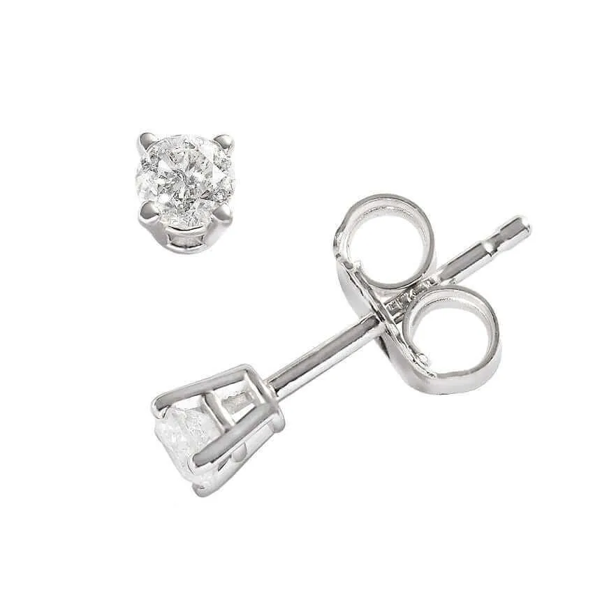 1/10ct 14k Gold Color Diamond Stud Earrings (Available in 7 color)