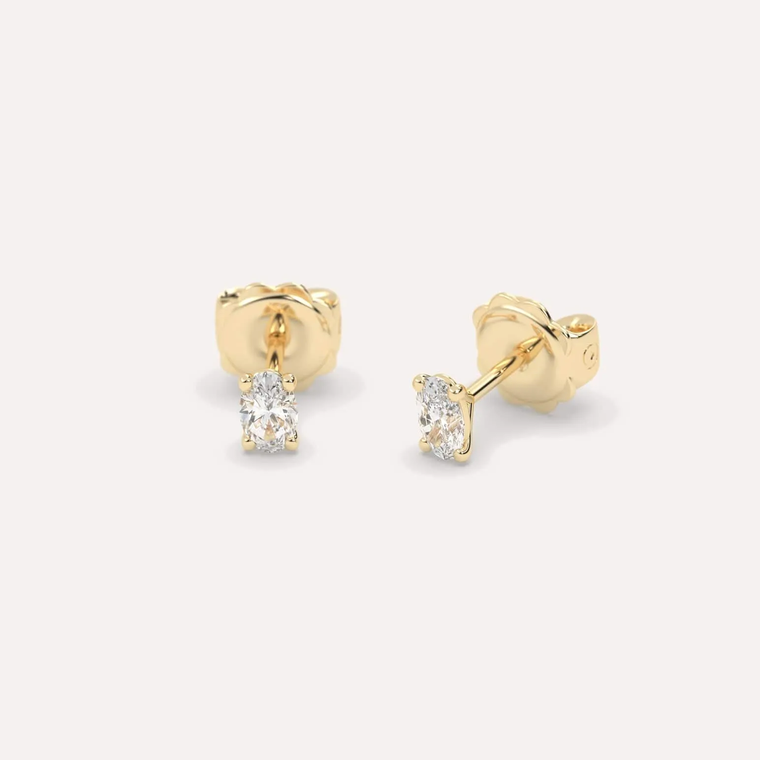 1/2 carat Oval Diamond Stud Earrings