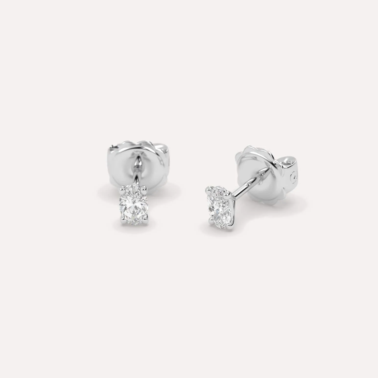1/2 carat Oval Diamond Stud Earrings