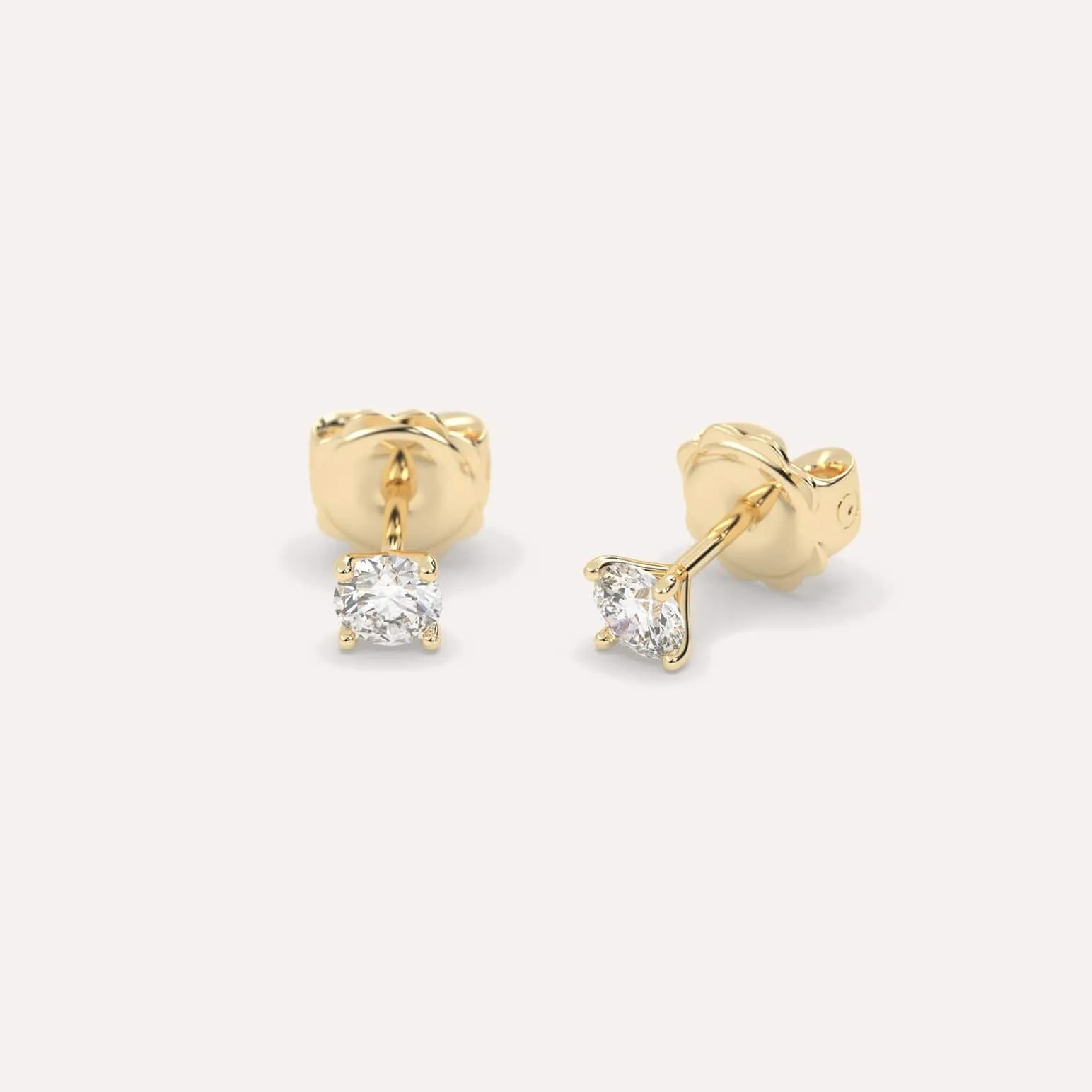 1/2 carat Round Diamond Stud Earrings