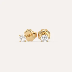 1/2 carat Round Diamond Stud Earrings