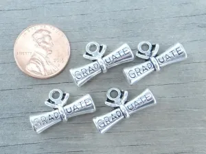 12 pc Diploma charm, diploma, graduation, Charms, wholesale charm, alloy charm