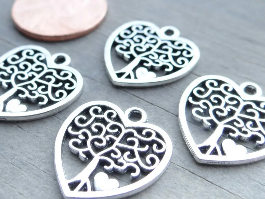 12 pc Family Tree charm, Tree charms. Alloy charm ,very high quality.Perfect for jewery making and other DIY projects