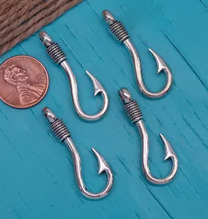 12 pc Hook charm, hook, hook charm. Alloy charm, very high quality.Perfect for jewery making and other DIY projects