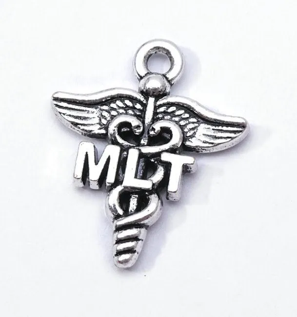12 pc MLT charm, Medical Lab Technician, MLT therapy Charms, wholesale charm, alloy charm Box 3A