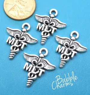 12 pc MLT charm, Medical Lab Technician, MLT therapy Charms, wholesale charm, alloy charm Box 3A