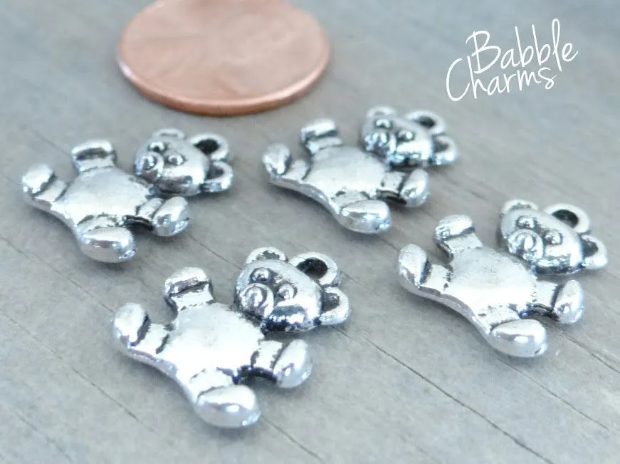 12 pc Teddy Bear charm, teddy, teddy bear, bear charm,  Alloy charm ,very high quality.Perfect for jewery making and other DIY projects